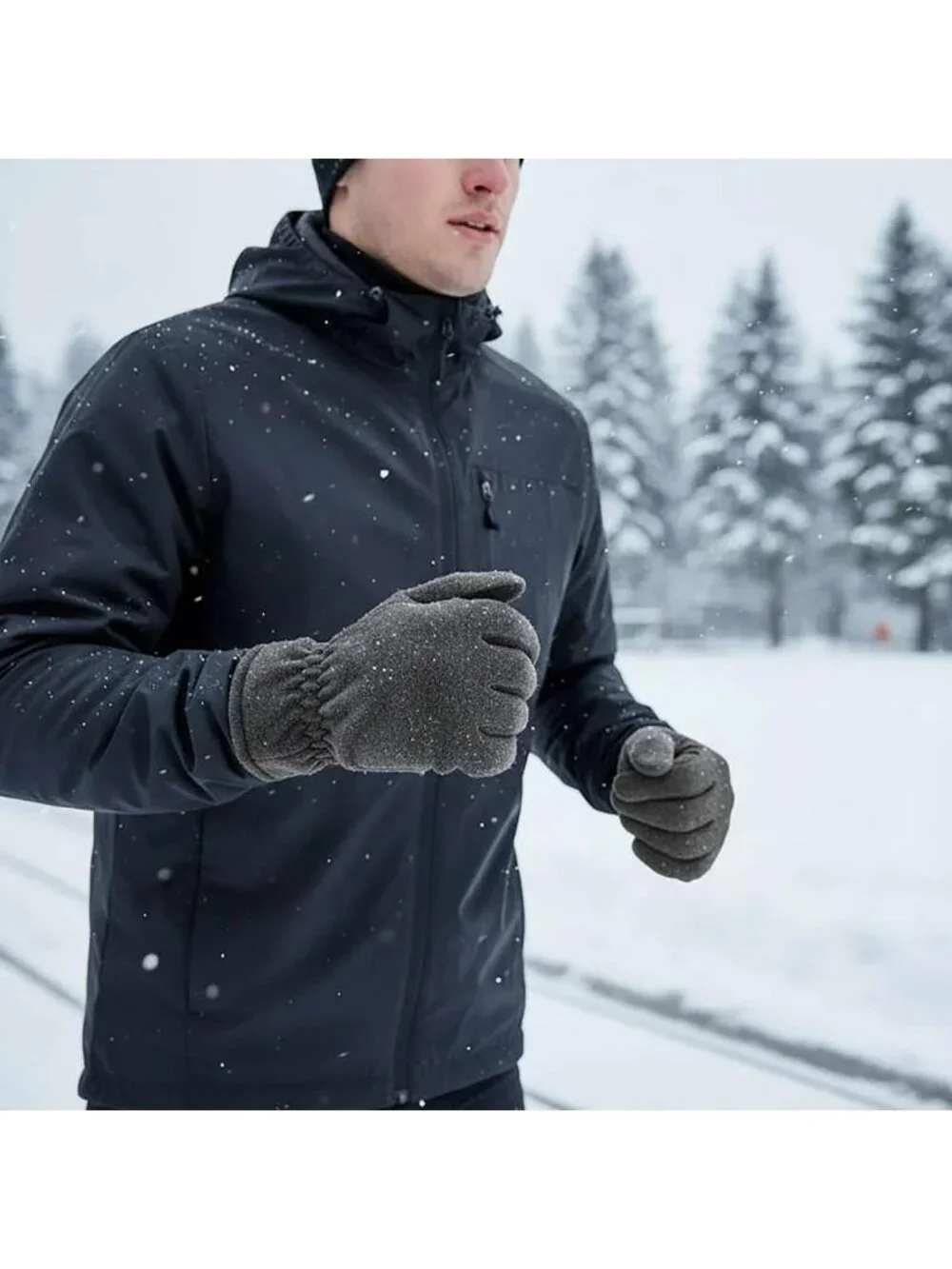 Cozy Winter Gloves - Soft Deerskin Suede Leather, Thermal Fleece & 3M Insulation